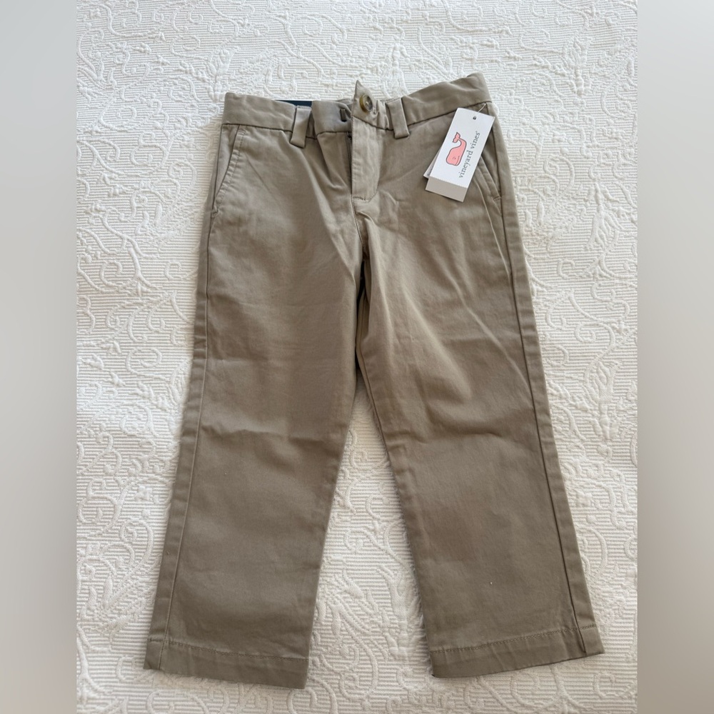 Vineyard Vines Kids Khaki Stretch Breaker Pants - Tan, Sz 3T